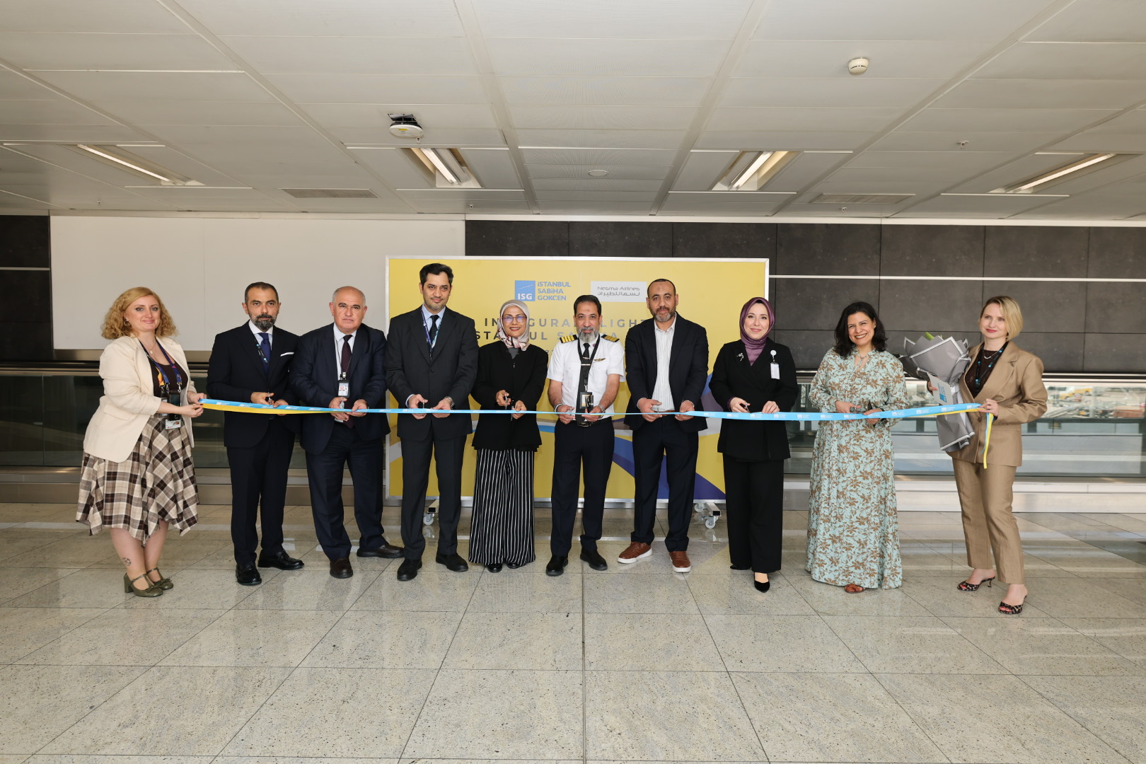 Sabiha Gökçen Havalimanı Nesma Airlines kurdele kesim töreni